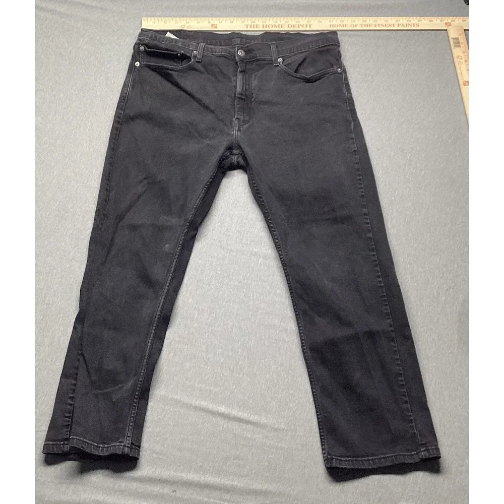 Levis 559 Relaxed Straight Fit Jeans Mens W38 L30 Black Charcoal Denim